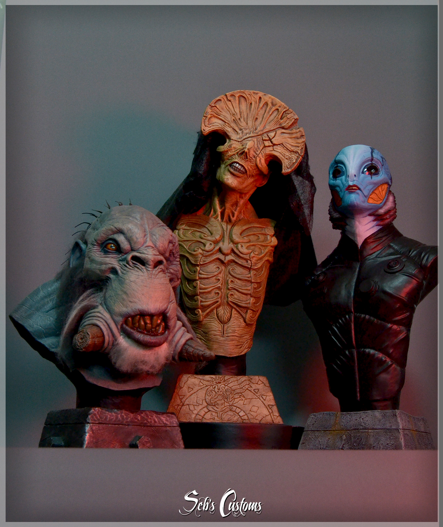 Hellboy Abe, Angel of Death, Mr Wink busts 1/3 scale